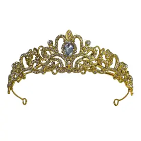 Coronita aurie pentru tort cu pietricele albe - Anyta Cooking