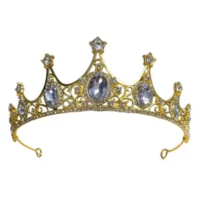 Coronita aurie pentru tort cu pietricele albe - Anyta Cooking