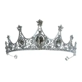 Coronita argintie pentru tort cu pietricele albe - Anyta Cooking