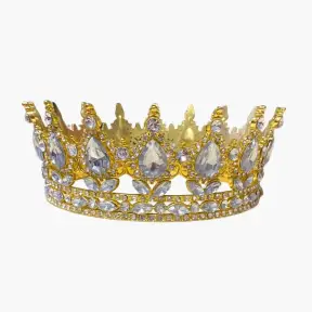 Coronita pentru tort aurie cu pietricele albe - Anyta Cooking