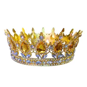 Coronita pentru tort aurie cu pietricele portocalii - Anyta Cooking