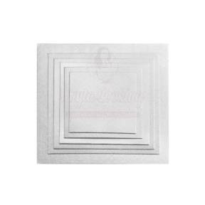 Disc pentru tort, patrat, argintiu -2mm grosime-Anyta Cooking - Anyta Cooking