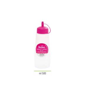 Dispenser plastic culoare fucsia-500 ml -Decora