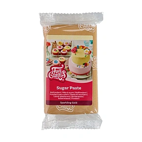 Fondant cu gust de vanilie - SPARKLING GOLD - 250 G - Funcakes