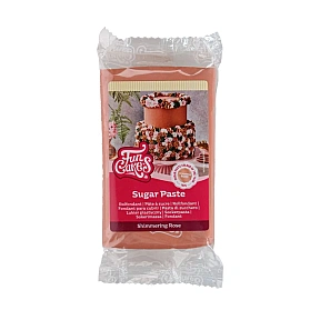 Fondant / Pasta de zahar cu gust de vanilie - ROZ TRANDAFIRIU - 250g - FunCakes