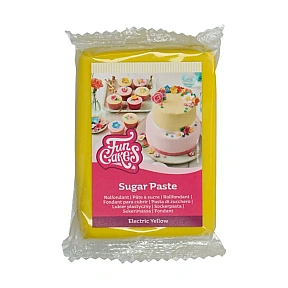 Fondant / Pasta de zahar - Galben Electric - 250g - FunCakes