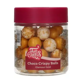 Bilele crocante de ciocolată-(ø15 mm) – Glamour Gold -130gr - Funcakes