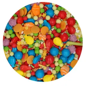 Perle / Perlute din zahar 3D - Sprinkle Medley - BIRTHDAY BASH - 70 GR - Funcakes