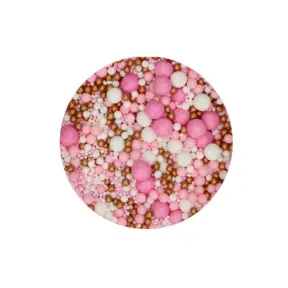 Perle / Perlute din zahar - Soft Pearl Mix - PINK CELEBRATION - 80 GR - Funcakes