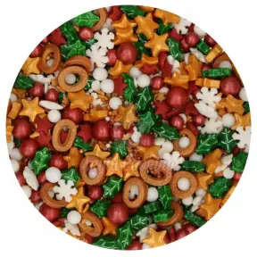 Perle / Perlute din zahar 3D - Sprinkle Medley - MISTLETOE KISSES - 70 GR - Funcakes