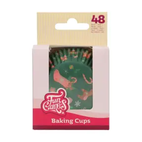 Set 48 buc Forma de copt briose - Craciun - 5 x 3,2 cm - Funcakes