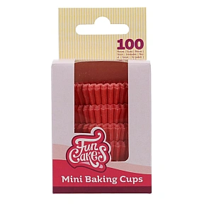Set 100 buc - Mini forme de copt roșii - FunCakes