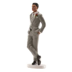 Figurina necomestibila Nunta Mire Imbracat Gri - 16 CM - DeKora - Anyta Cooking	