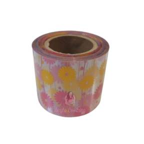Folie de transfer pentru ciocolata 2 culori 9X25 flori roz