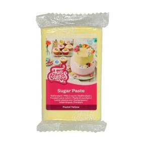 Fondant cu gust de vanilie - PASTEL YELLOW - 250 G - Funcakes - Anyta Cooking