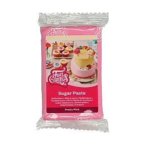 Fondant / Pasta de zahar cu gust de vanilie - ROZ PRETTY - 250g - Funcakes