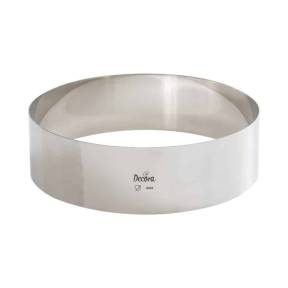 Forma rotunda inox pentru tort-Ø 18 X 6H cm-Decora