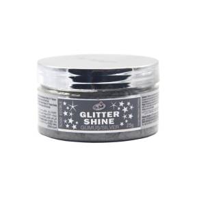 Fulgi de glitter comestibil sclipiciosi 25 gr - Silver/Argintiu- Dr Gusto - Anyta Cooking