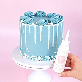 Glazură Drip pentru Tort - Happy Drip Creamy White (Alb Cremos) - 130g - Happy Sprinkles