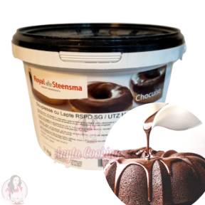 Glazură flexibila , culoare si aroma de Ciocolata cu Lapte - 3 kg - Steensma