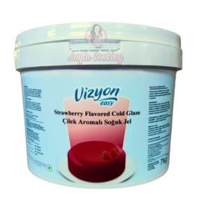 Glazura oglinda la rece cu aroma si culoare de CAPSUNA - 7 kg - Vizyon