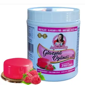 Glazura Oglinda la rece - cu gust si culoare de ZMEURA (Visiniu) - 1 kg - Anyta Cooking