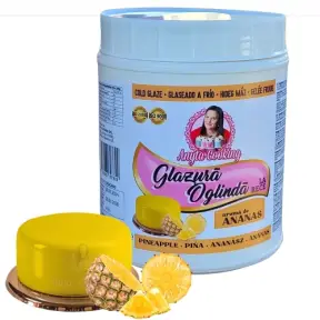 Glazura Oglinda la rece - GALBEN DESCHIS cu gust de ANANAS - 1 kg - Anyta Cooking