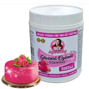 Glazura oglinda la rece Glamour (Sclipicios) -cu gust si culoare de ZMEURA - 1 kg - Anyta Cooking