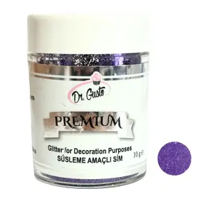 Glitter / Sclipici non-alimentar pentru decor - Mov / Purple - 10g - SIM