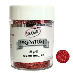 Glitter / Sclipici non-alimentar pentru decor - ROSU / Red - 10g - SIM