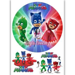 Imagine Comestibila " Eroi in pijamale PJ Masks1 " - Anyta Cooking - Anyta Cooking