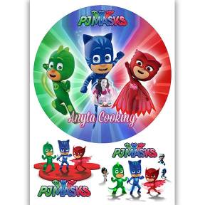 Imagine Comestibila " Eroi in pijamale PJ Masks1 " - Anyta Cooking