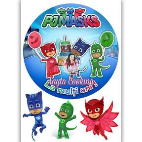 Imagine Comestibila " Eroi in pijamale PJ Masks2 " - Anyta Cooking