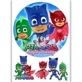 Imagine Comestibila " Eroi in pijamale PJ Masks3 " - Anyta Cooking - Anyta Cooking
