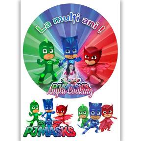 Imagine Comestibila " Eroi in pijamale PJ Masks4 " - Anyta Cooking - Anyta Cooking