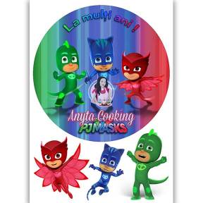 Imagine Comestibila " Eroi in pijamale PJ Masks5 " - Anyta Cooking - Anyta Cooking