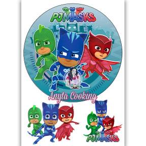 Imagine Comestibila " Eroi in pijamale PJ Masks6 " - Anyta Cooking - Anyta Cooking