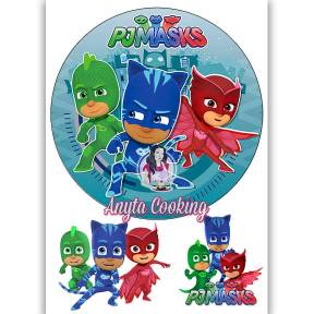 Imagine Comestibila " Eroi in pijamale PJ Masks6 " - Anyta Cooking