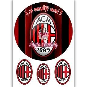 Imagine Comestibila " Fotbal2 AC MILAN " - Anyta Cooking - Anyta Cooking
