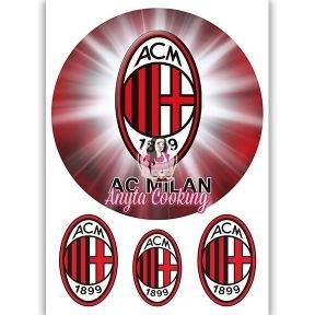 Imagine Comestibila " Fotbal3 AC MILAN " - Anyta Cooking - Anyta Cooking