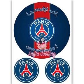 Imagine Comestibila " Fotbal33 PSG PARIS SAINT-GERMAIN " - Anyta Cooking - Anyta Cooking
