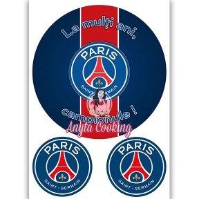 Imagine Comestibila " Fotbal33 PSG PARIS SAINT-GERMAIN " - Anyta Cooking