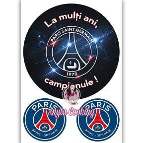 Imagine Comestibila " Fotbal34 PSG PARIS SAINT-GERMAIN " - Anyta Cooking