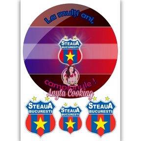 Imagine Comestibila " Fotbal43 STEAUA BUCURESTI " - Anyta Cooking - Anyta Cooking