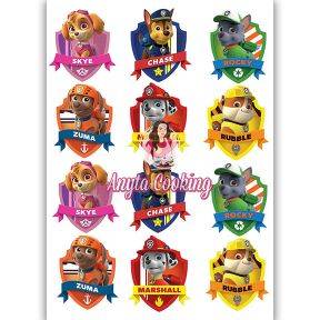 Imagine Comestibila " Patrula Catelusilor Paw Patrol 1 " - Anyta Cooking - Anyta Cooking
