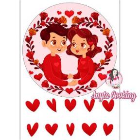 Imagine Comestibila " Valentines Day 4 " - Anyta Cooking - Anyta Cooking
