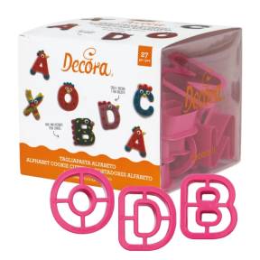 Kit 27 Decupatoare Litere -  5,2 X H 2,2 CM - Decora