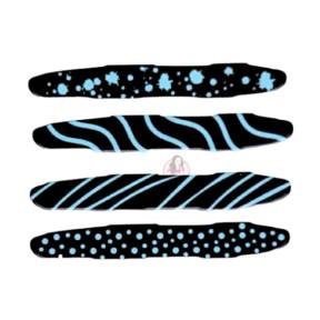 Kit 480 buc decor din ciocolata - Bastonase negre cu albastru - Anyta Cooking