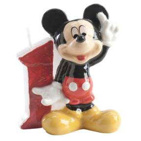 Lumânare pentru zi de naștere cifra 1 Mickey - 6,5 CM - Dekora