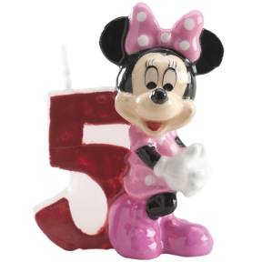 Lumânare pentru zi de naștere cifra 5 MINNIE - 6,5 CM - Dekora